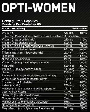 Stack Opti-Womens Mutivitamins With Premium Biotin and POW!